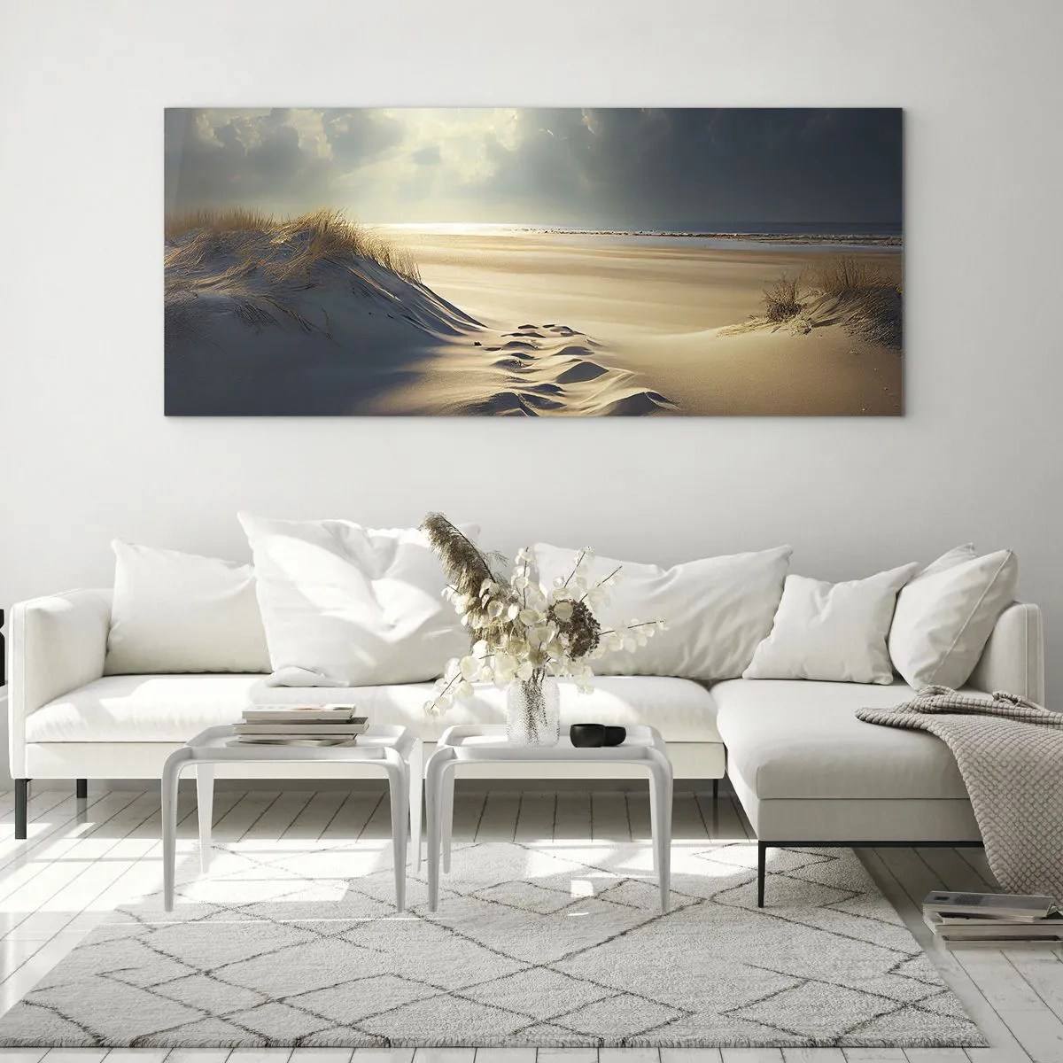 Billede på glas - Beroligende landskab - 100x40 cm