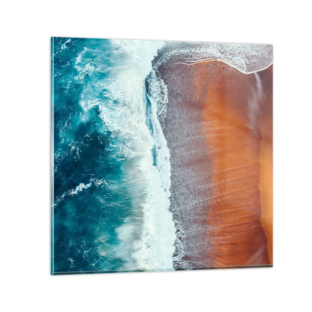 Billede på glas - Et strejf af havet - 70x70 cm