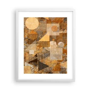 Plakat i hvid ramme - Kubistisk bronzeundersøgelse - 40x50 cm