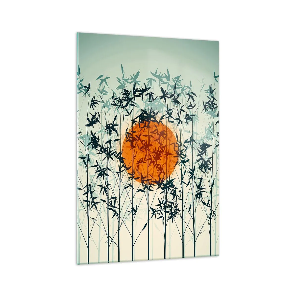 Billede på glas - Japansk sol - 70x100 cm