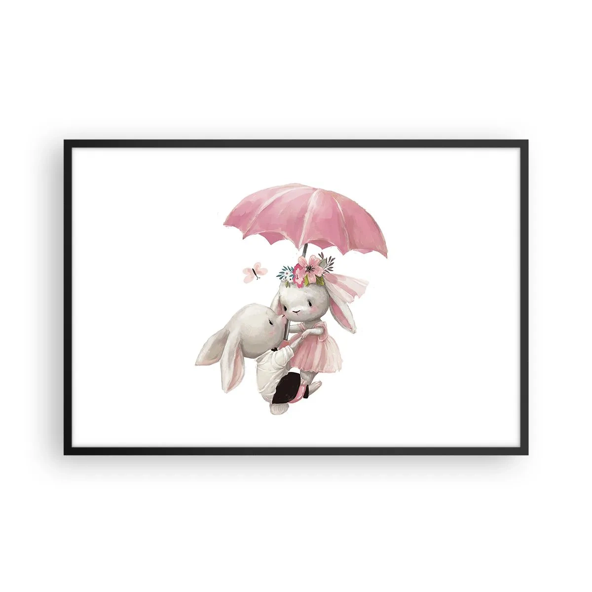 Plakat i sort ramme - Det er kærlighed - 91x61 cm