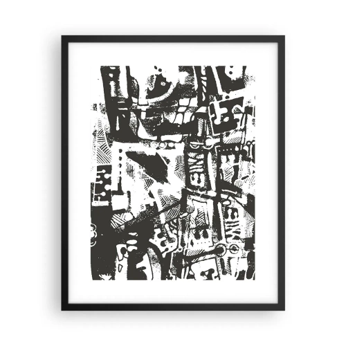Plakat i sort ramme - Orden eller kaos? - 40x50 cm
