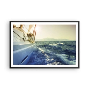 Plakat i sort ramme - For eventyr - 91x61 cm