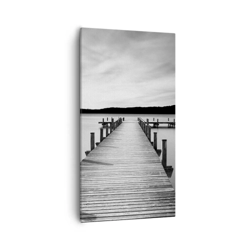 Lærredstryk - Billede på lærred - På vandhullet - fred - 55x100 cm