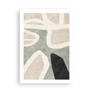 Plakat - Komposition med et sort tema - 50x70 cm