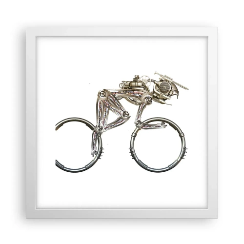 Plakat i hvid ramme - En fantastisk maskine - 30x30 cm