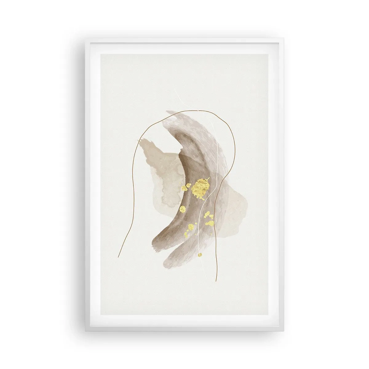 Plakat i hvid ramme - Mødt i rummet - 61x91 cm