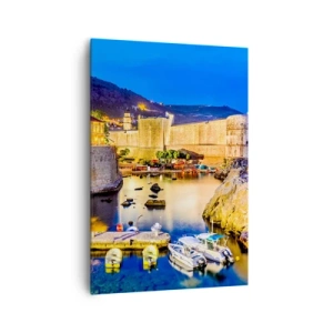 Lærredstryk - Billede på lærred - En lysende nat på Adriaterhavet - 70x100 cm
