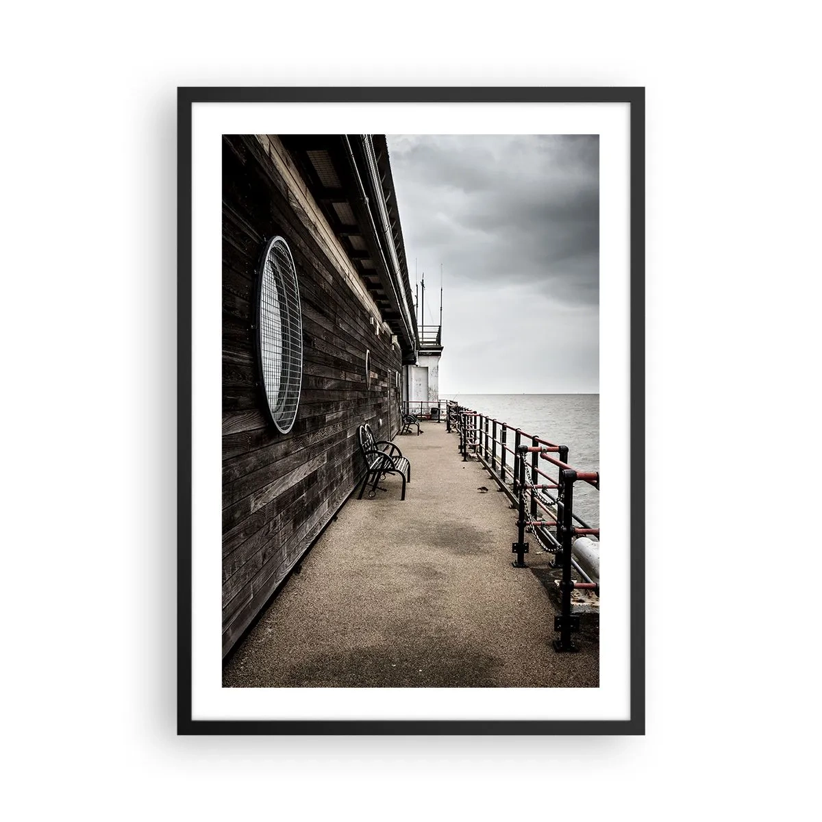 Plakat i sort ramme - Tiden er gået i stå - 50x70 cm