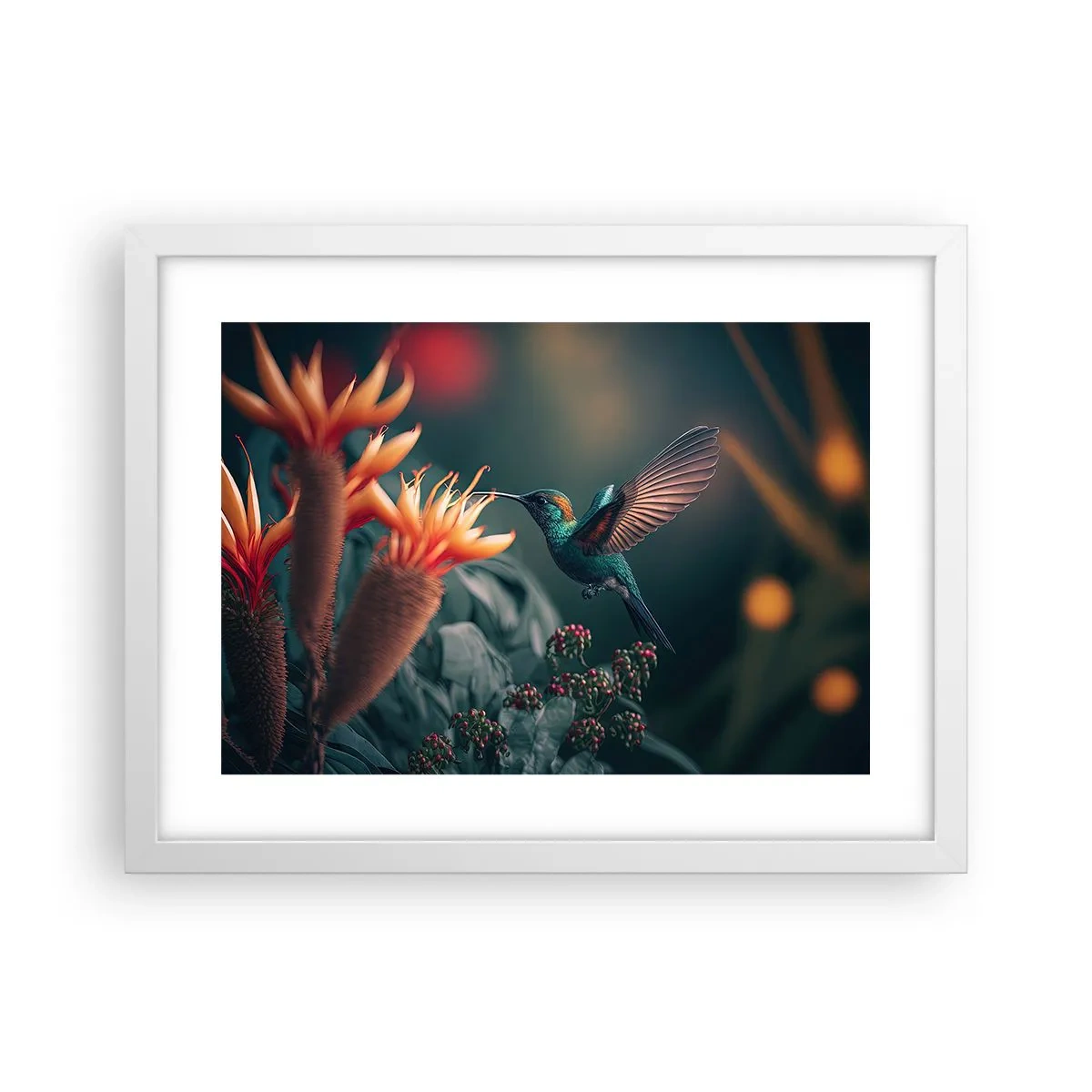 Plakat i hvid ramme - Et virkelig farverigt liv - 40x30 cm