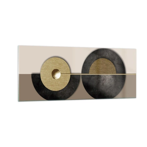 Billede på glas - Variationer omkring en cirkel - 100x40 cm