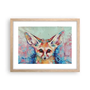 Plakat i ramme af lyst egetræ - Er du klar til mig? - 40x30 cm