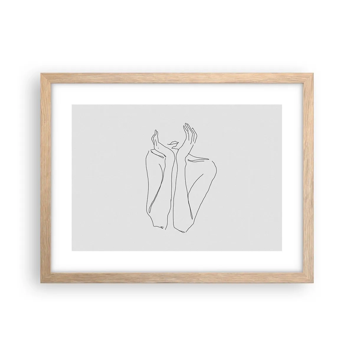 Plakat i ramme af lyst egetræ - Hvad piger drømmer om - 40x30 cm