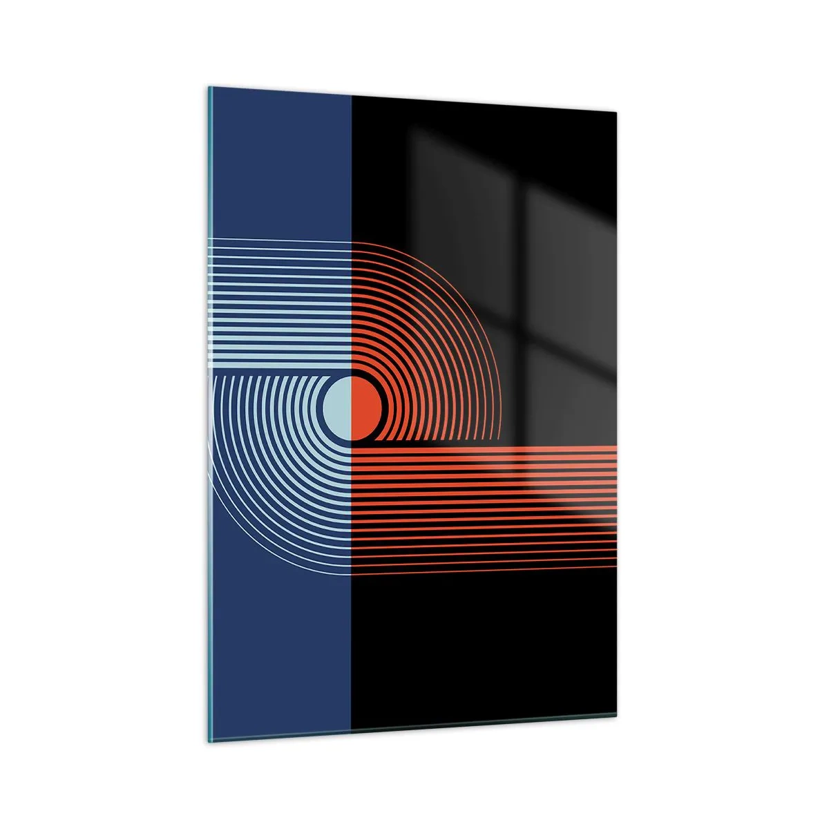 Billede på glas - I en geometrisk omfavnelse - 50x70 cm