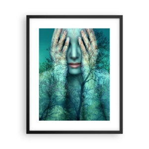 Plakat i sort ramme - Nedsænket i blåt - 40x50 cm