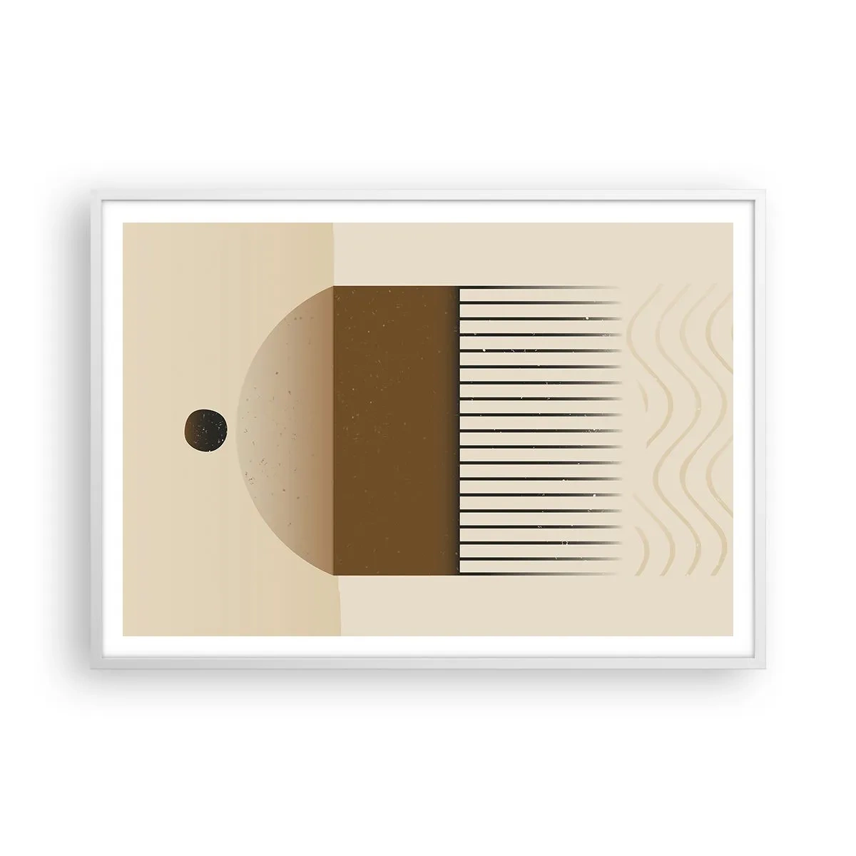 Plakat i hvid ramme - Forskellige stater - 100x70 cm