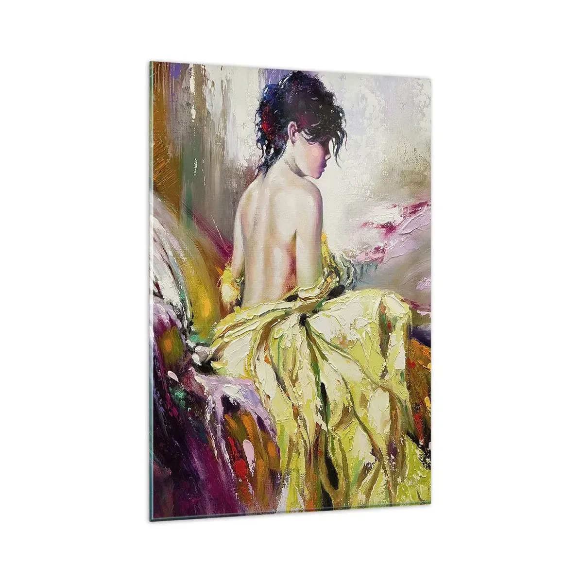 Billede på glas - Mellem munden og kanten af bægeret - 80x120 cm