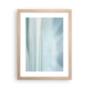 Plakat i ramme af lyst egetræ - Fred hele vejen til horisonten - 30x40 cm