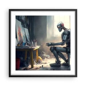 Plakat i sort ramme - Den skabende handling - 50x50 cm