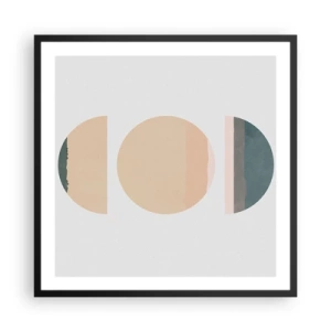 Plakat i sort ramme - Hjul for hjul - 60x60 cm