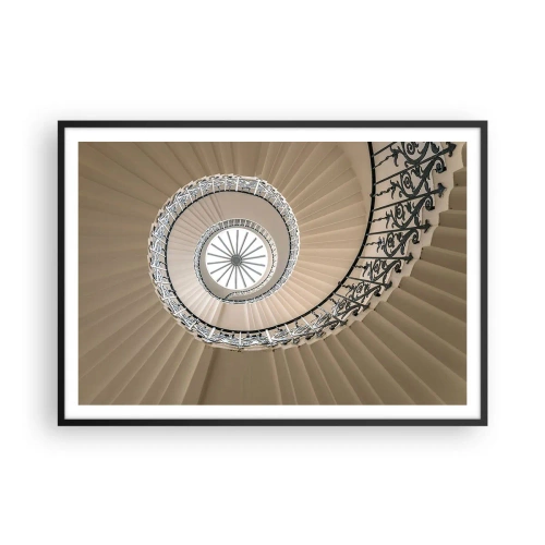 Plakat i sort ramme - I midten af en skal - 100x70 cm