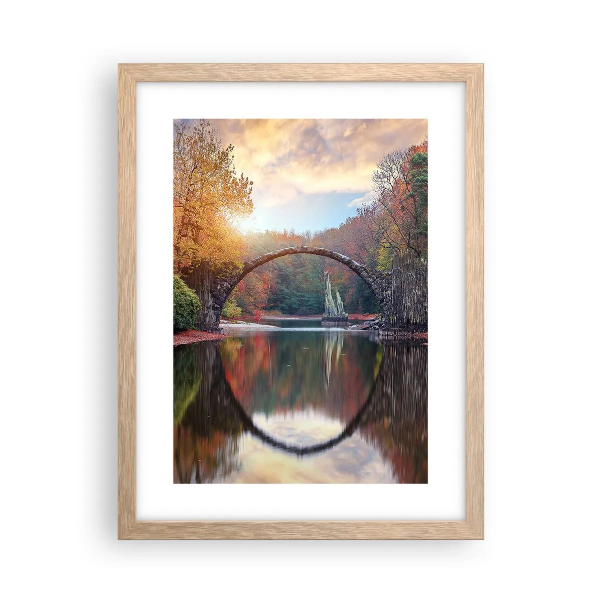 Plakat i ramme af lyst egetræ - På den anden side af spejlet - 30x40 cm