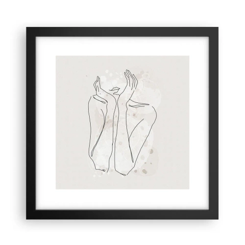 Plakat i sort ramme - En drømmende stund - 30x30 cm