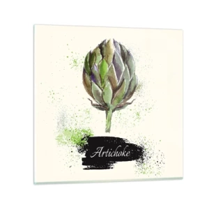 Billede på glas - Eviva grøntsager! - 60x60 cm