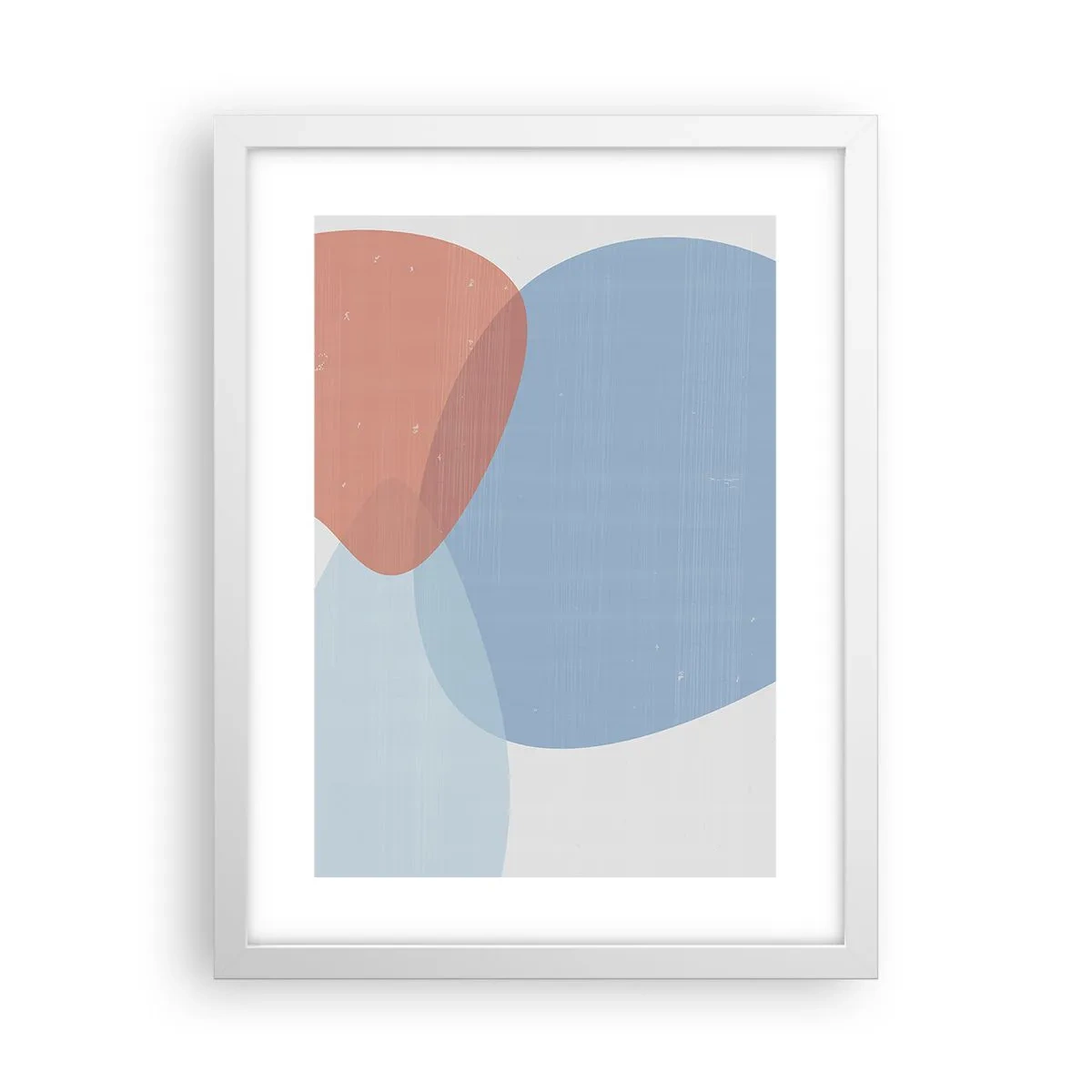 Plakat i hvid ramme - Pastelfarvede relationer - 30x40 cm