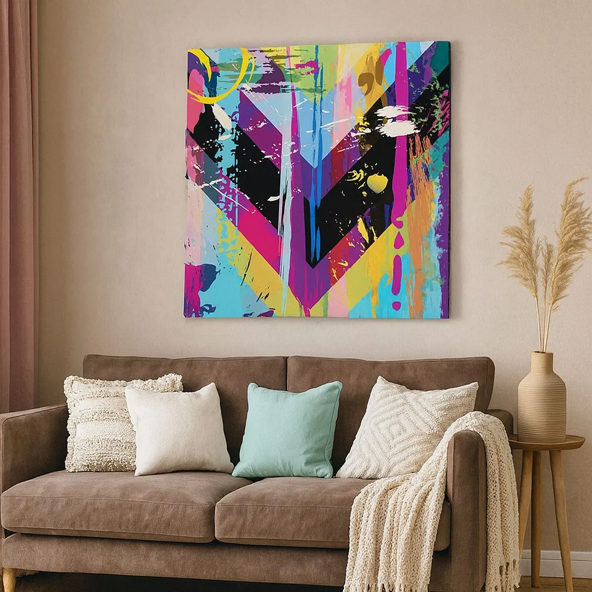 Lærredstryk - Billede på lærred - Fra top til bund - 30x30 cm