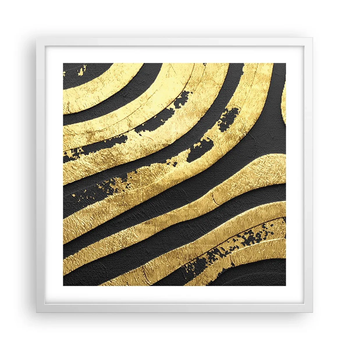 Plakat i hvid ramme - Alt flyder - 50x50 cm