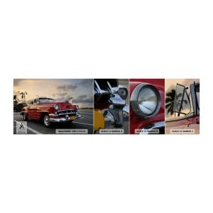 Prøve Fototapet Selvklæbende Deluxe Sticker - Den røde varme i troperne - Bil, Automotive, Årgang - 100x30 cm