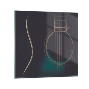 Billede på glas - Et øjeblik før det lyder - 50x50 cm