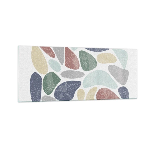 Billede på glas - Mosaik af pulveriserede farver - 100x40 cm