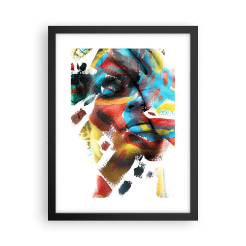 Plakat i sort ramme - Farverig personlighed - 30x40 cm