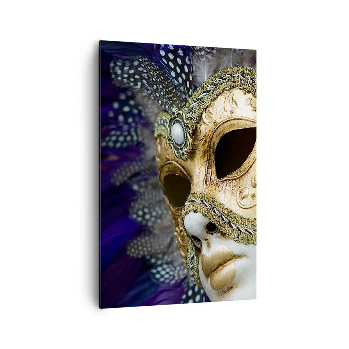 Lærredstryk - Billede på lærred - Venetiansk portræt i guld - 80x120 cm