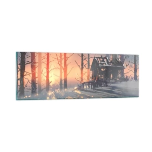 Billede på glas - Kun solen kigger her - 90x30 cm