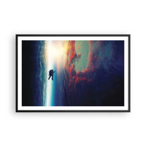 Plakat i sort ramme - Over for universet - 91x61 cm