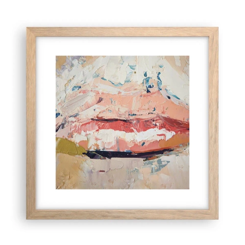 Plakat i ramme af lyst egetræ - Vækker sanserne - 30x30 cm