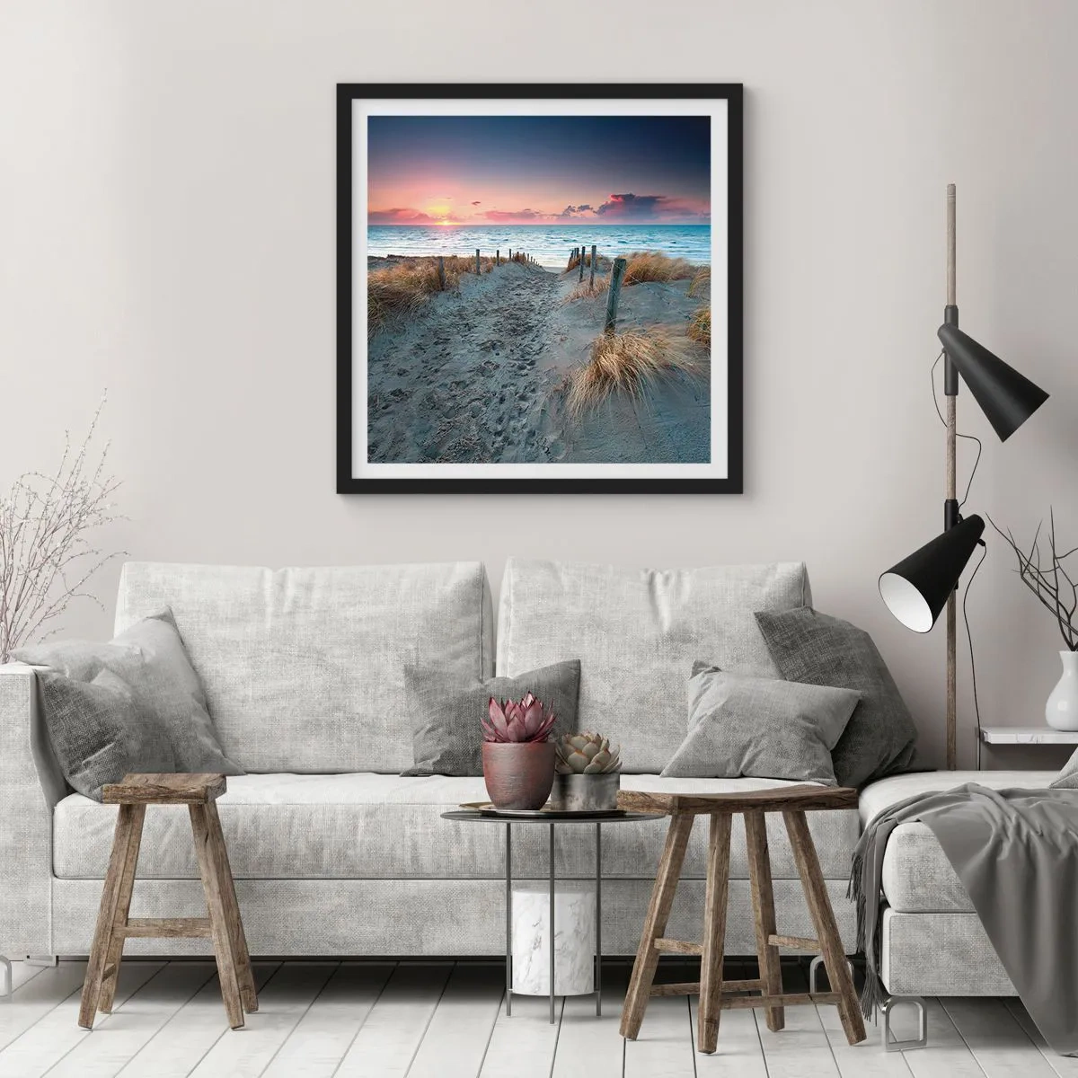 Plakat i sort ramme - Du har udgydt en regnbue af strålende pragt.... - 30x30 cm