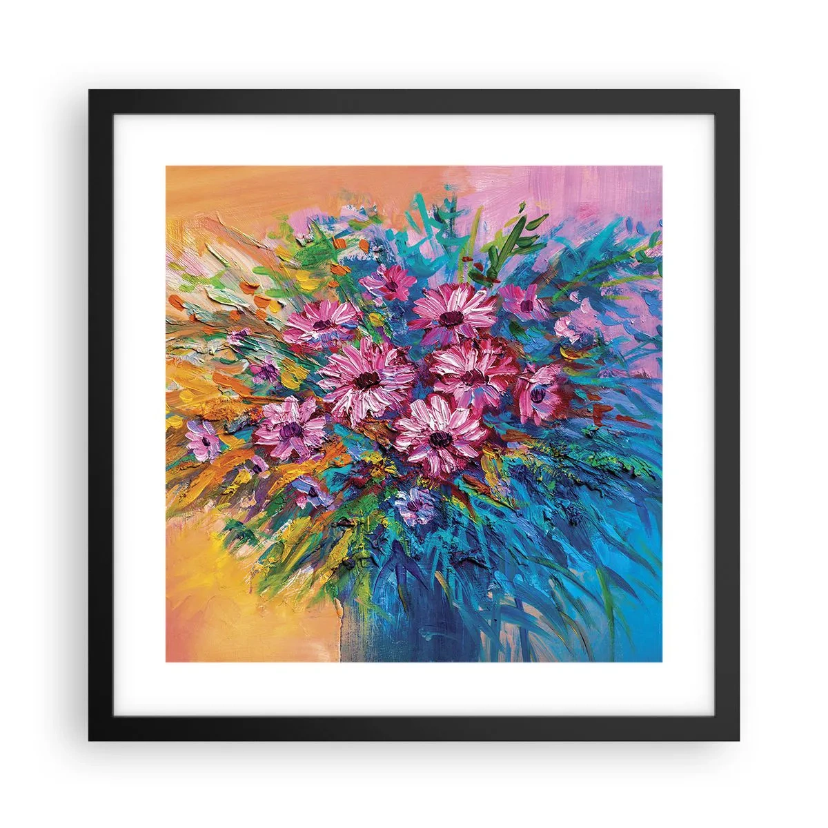 Plakat i sort ramme - Livets energi - 40x40 cm