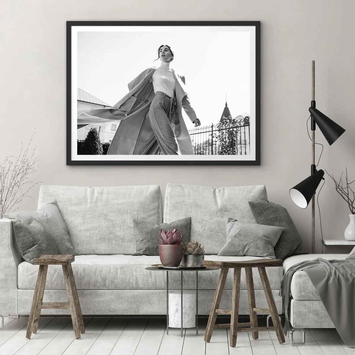Plakat i sort ramme - Kommer du med mig? - 70x50 cm