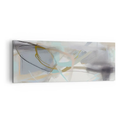 Lærredstryk - Billede på lærred - Tågeagtig abstraktion - 140x50 cm