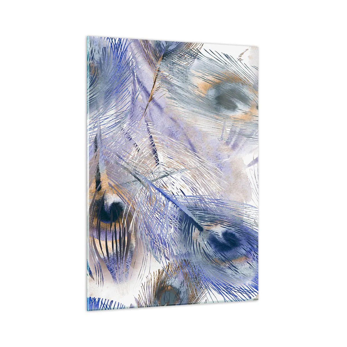 Billede på glas - Påfugl sammensætning - 50x70 cm