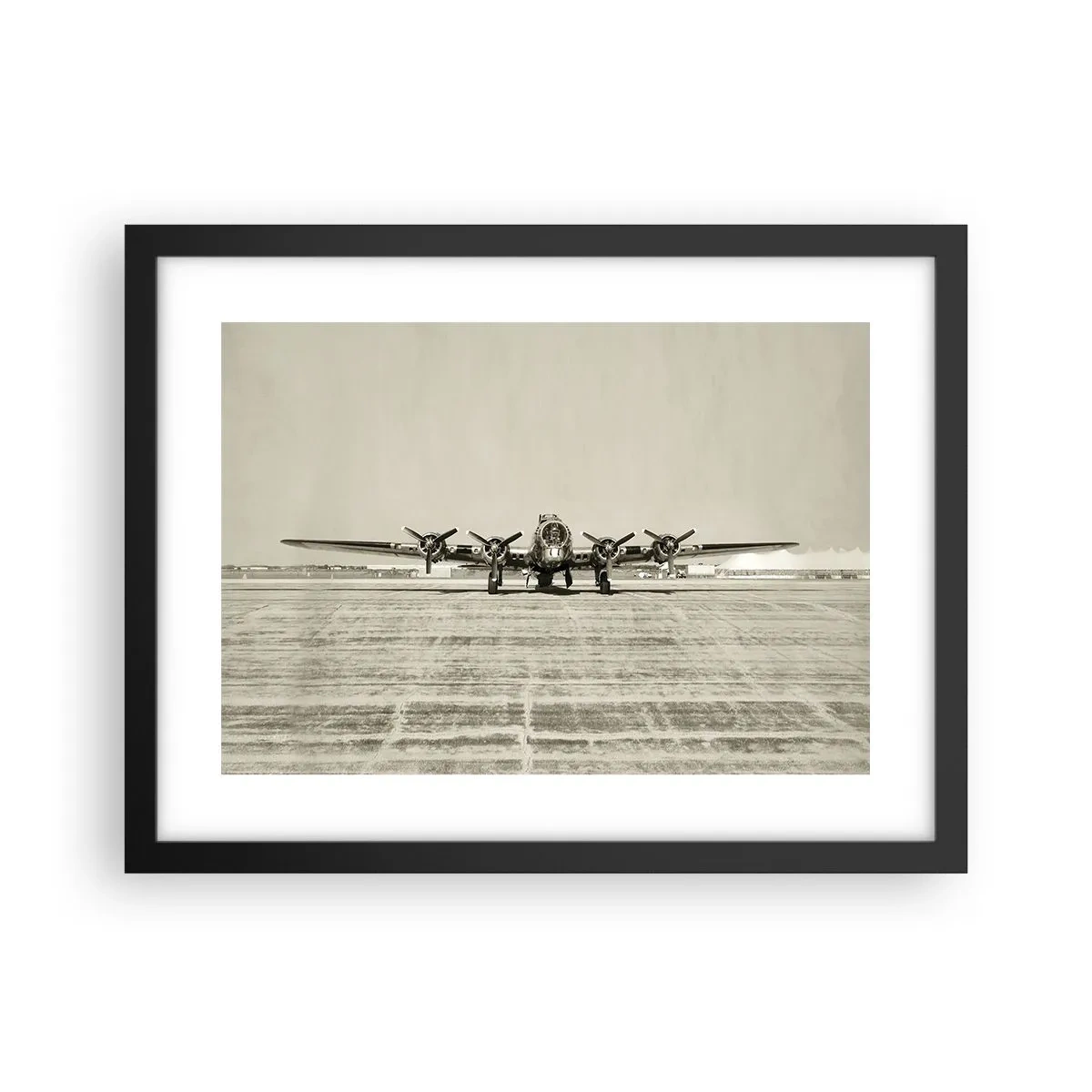 Plakat i sort ramme - Som altid klar - 40x30 cm