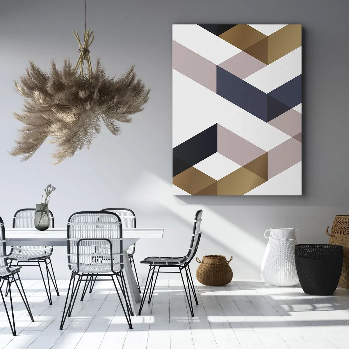 Lærredstryk - Billede på lærred - Planer og vinkler - 50x70 cm