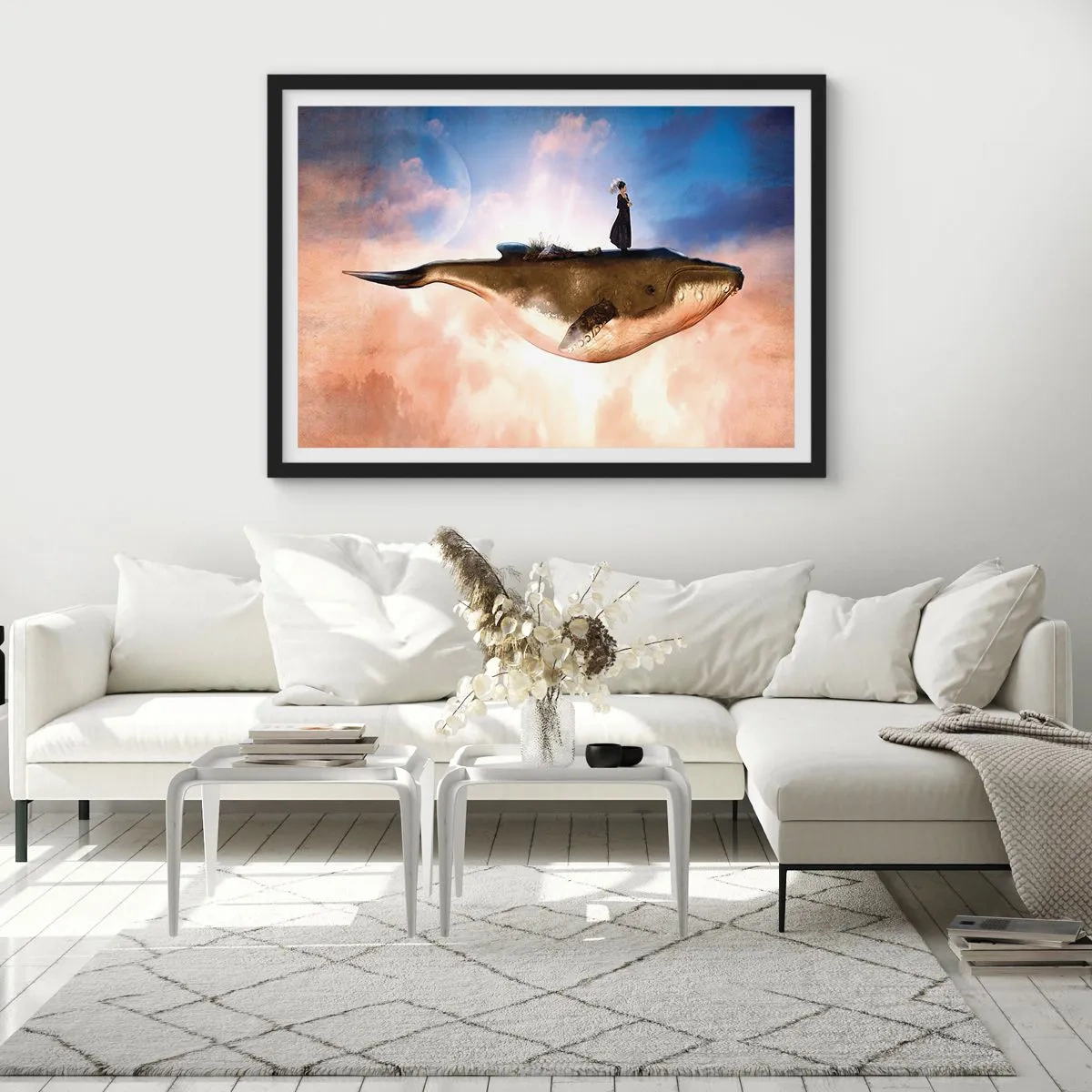Plakat i sort ramme - En surrealistisk rejse - 40x30 cm