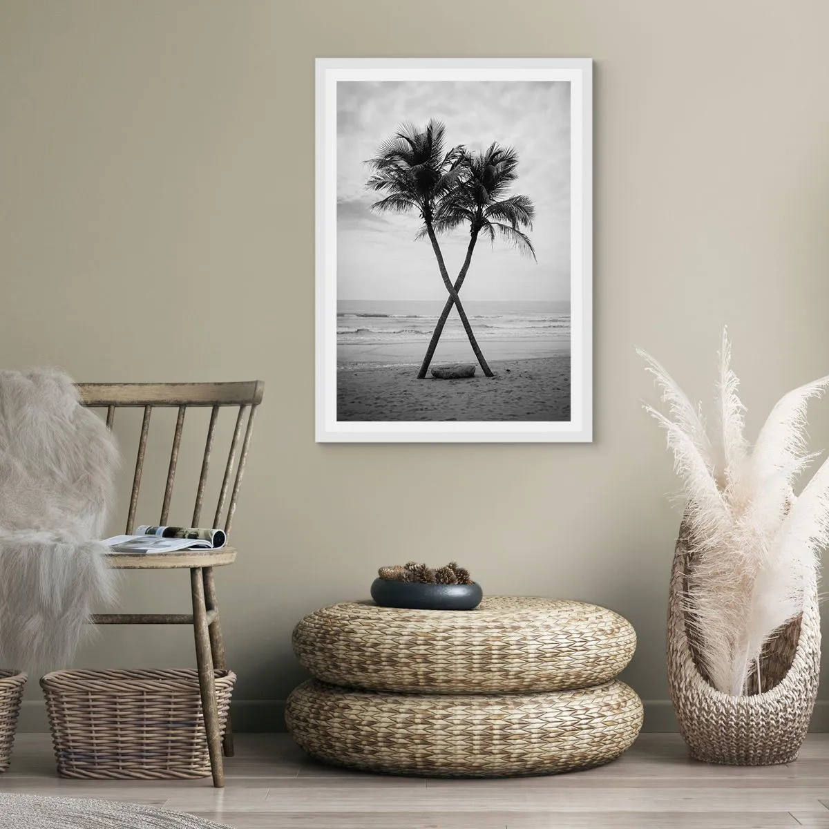 Plakat i hvid ramme - Ømt nærvær - 70x100 cm