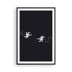 Plakat i sort ramme - Rummet vikler sig sammen - 61x91 cm