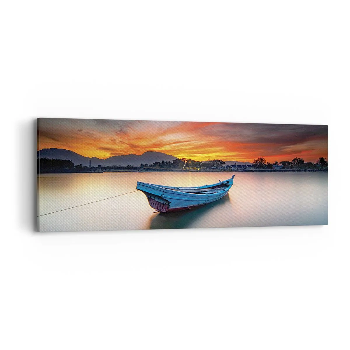 Lærredstryk - Billede på lærred - En god nat er på vej - 90x30 cm